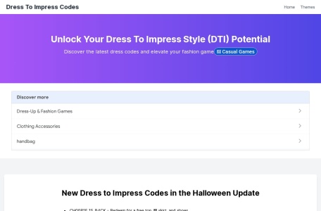 Dress To Impress Codes (New DTI Codes 2024)