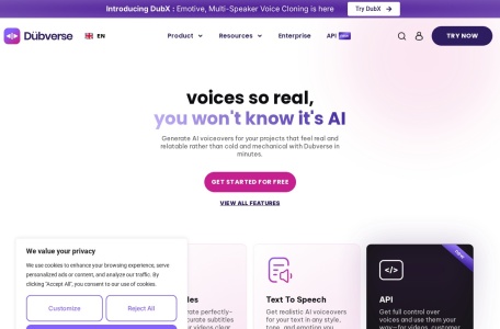 Dubverse: AI Text to Speech