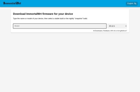 ImmortalWrt Firmware Selector