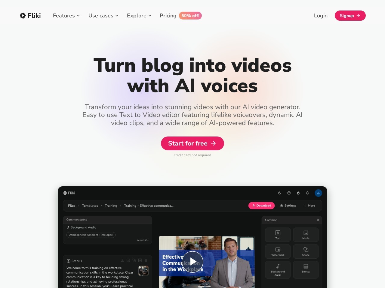 Fliki – 创新的AI视频创作平台