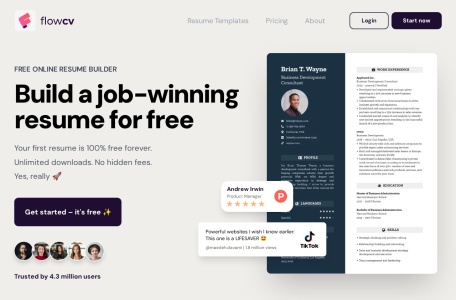 FlowCV_快速建立一个漂亮的在线简历