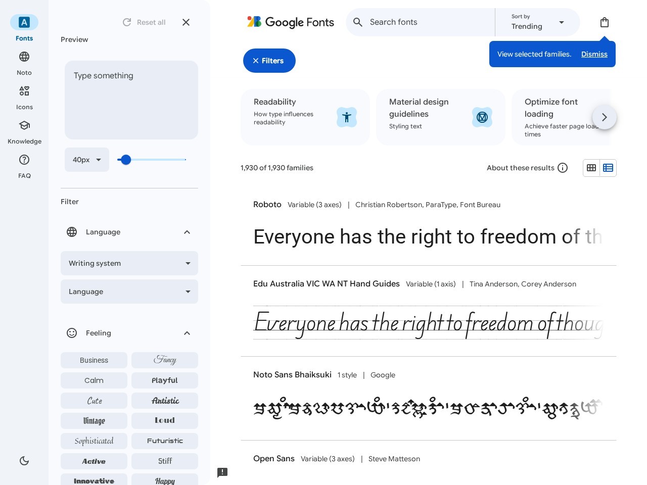Google Font