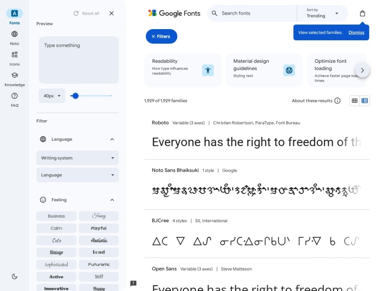 Google Font