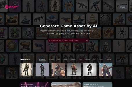 AI游戏素材生成器