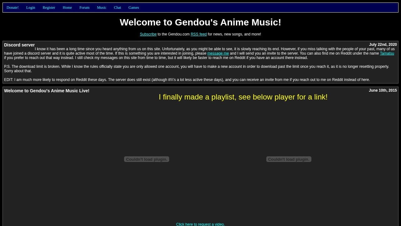 Gendou's Anime Music
