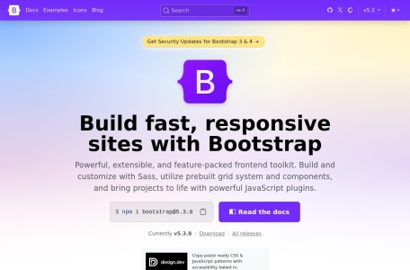 Bootstrap · The most popular HTML