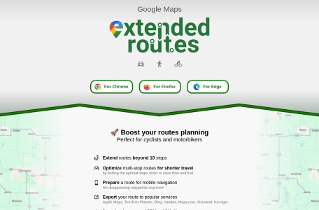 Google Maps Extended Routes