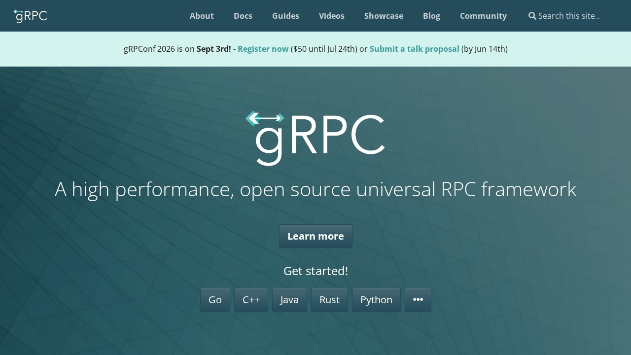 gRPC 开源远程过程调用框架