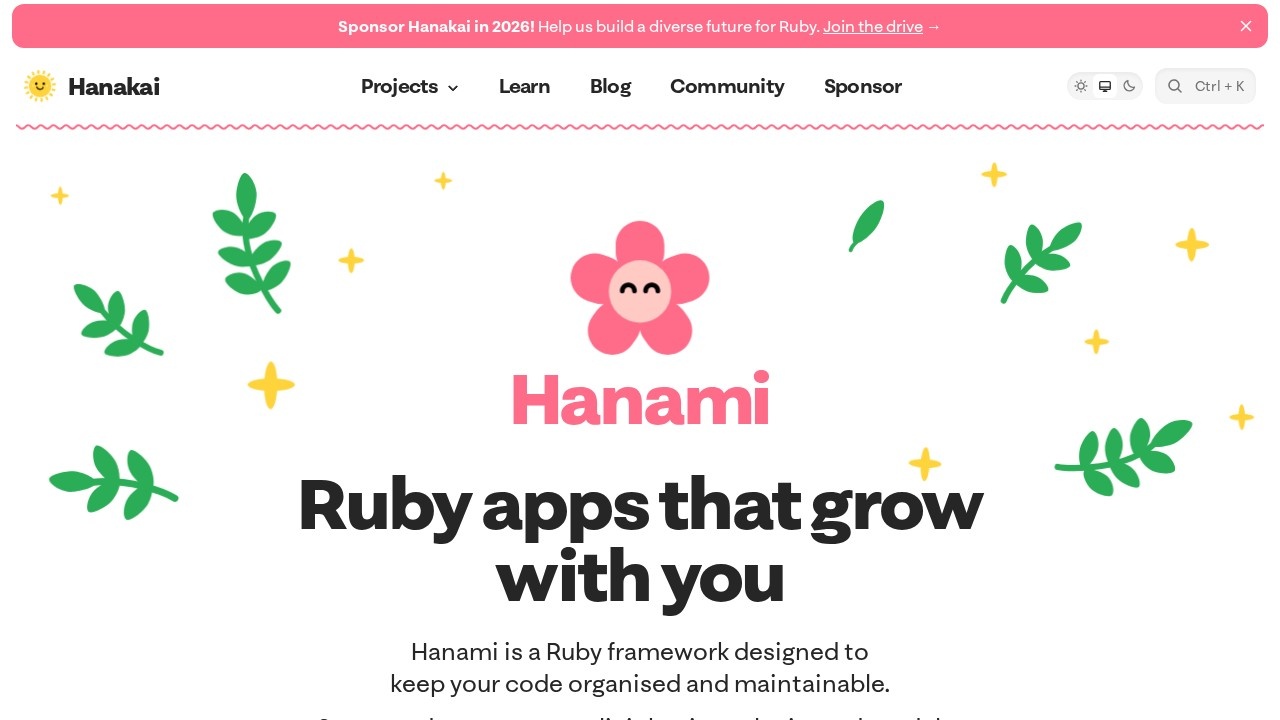 Hanami Ruby模块化Web框架