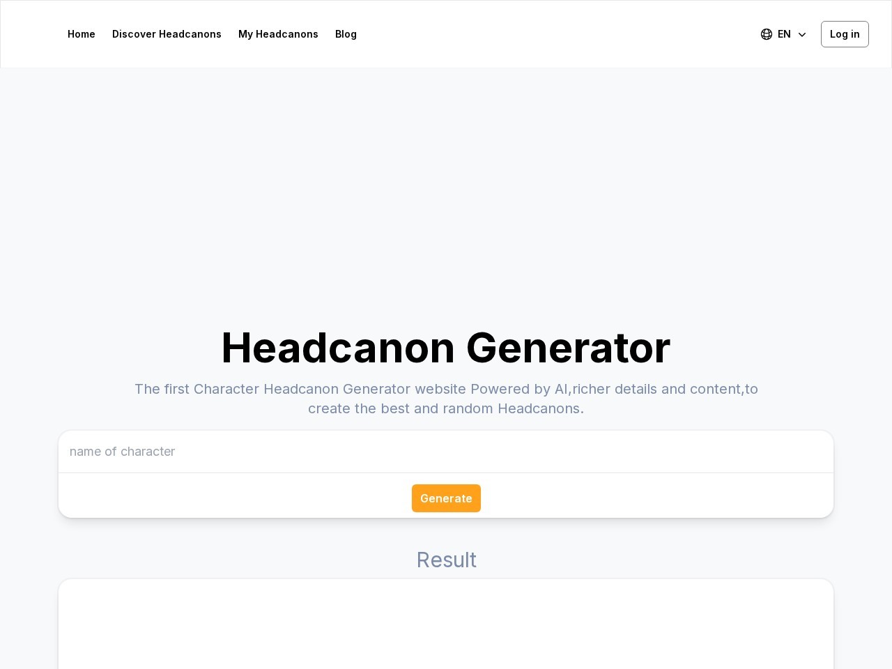 Headcanon Generator-角色脑补生成器