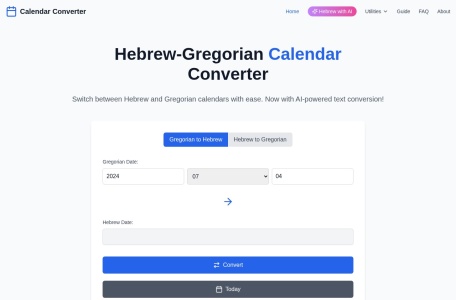 Hebrew Calendar with AI
