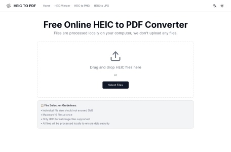 iPhone照片HEIC转PDF神器｜免费在线批量转换HEIC文件 – 本地安全处理