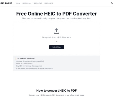 Convert HEIC to PDF Online Free