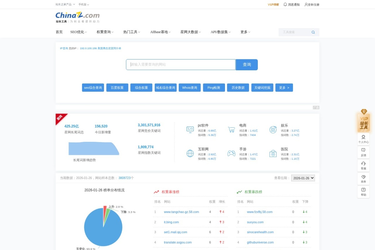 站长工具 站点截图