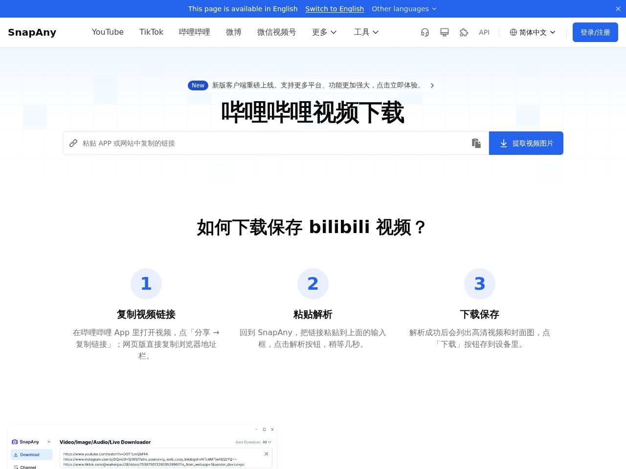 哔哩哔哩视频解析