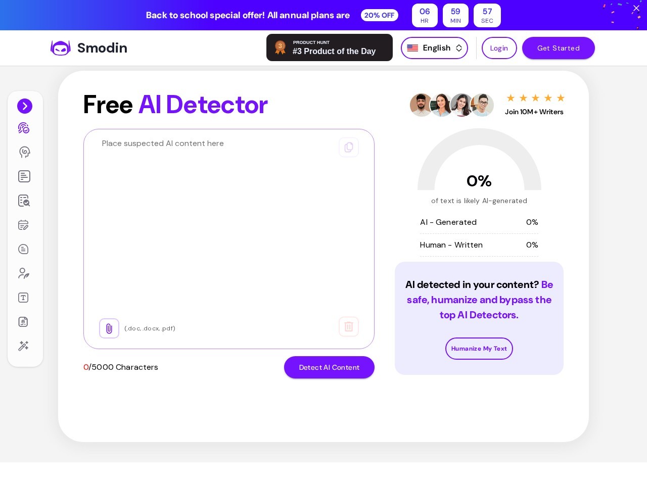 Smodin AI Content Detector