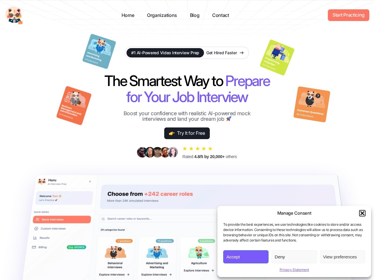 Huru.ai – AI视频面试准备平台