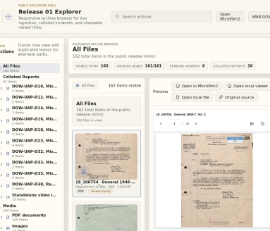WAR.GOV UFO Viewer