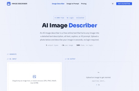 AI Image Describer