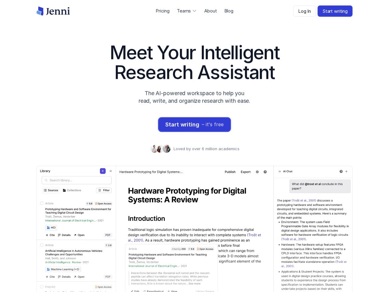 jenni – AI驱动的文本编辑器