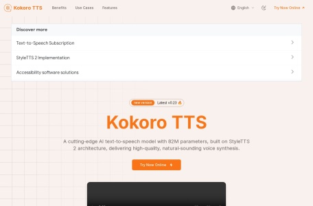 Kokoro TTS-我爱网址导航