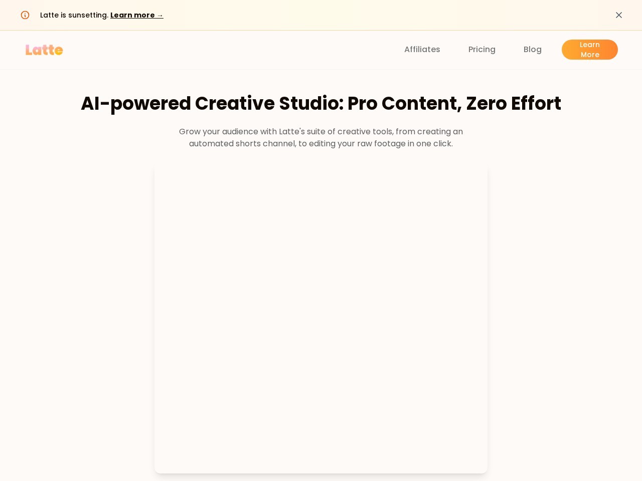 Latte – AI驱动的视频编辑器