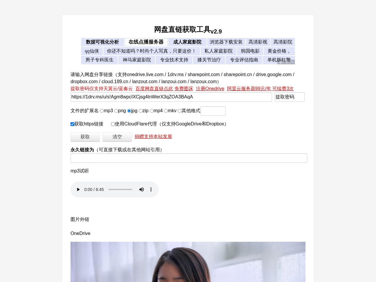 网盘直链获取工具