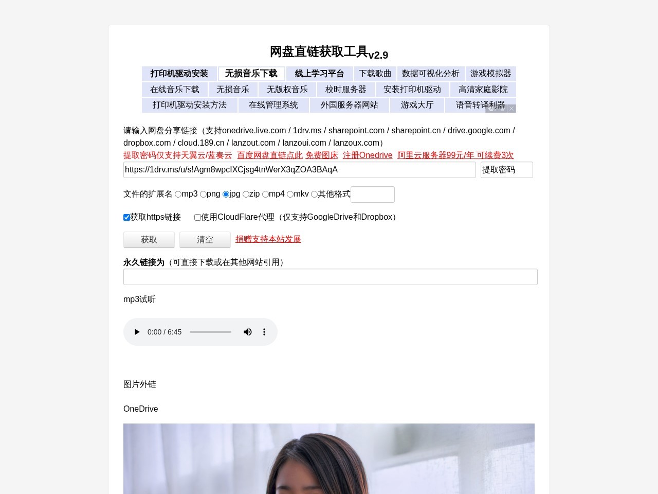 网盘直链获取工具