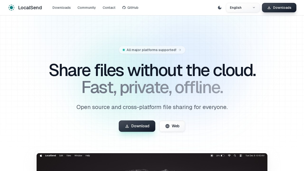 LocalSend-免费开源的跨平台文件传输工具