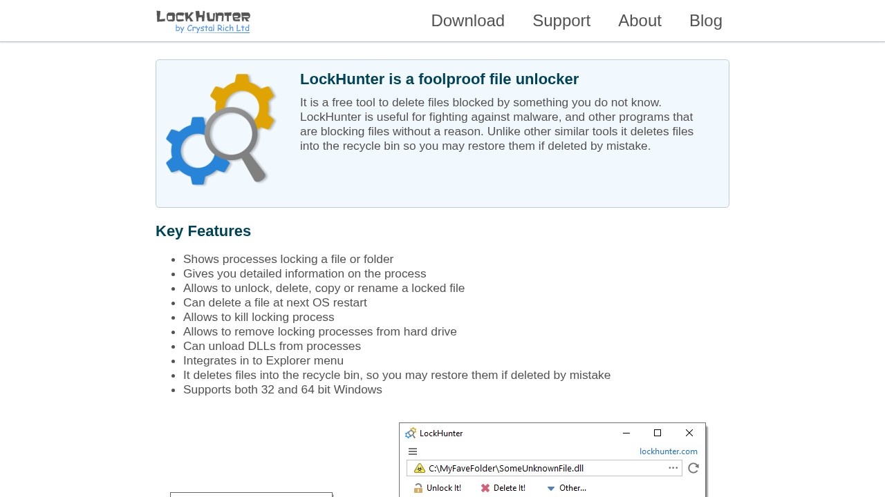 LockHunter文件强制删除解锁工具