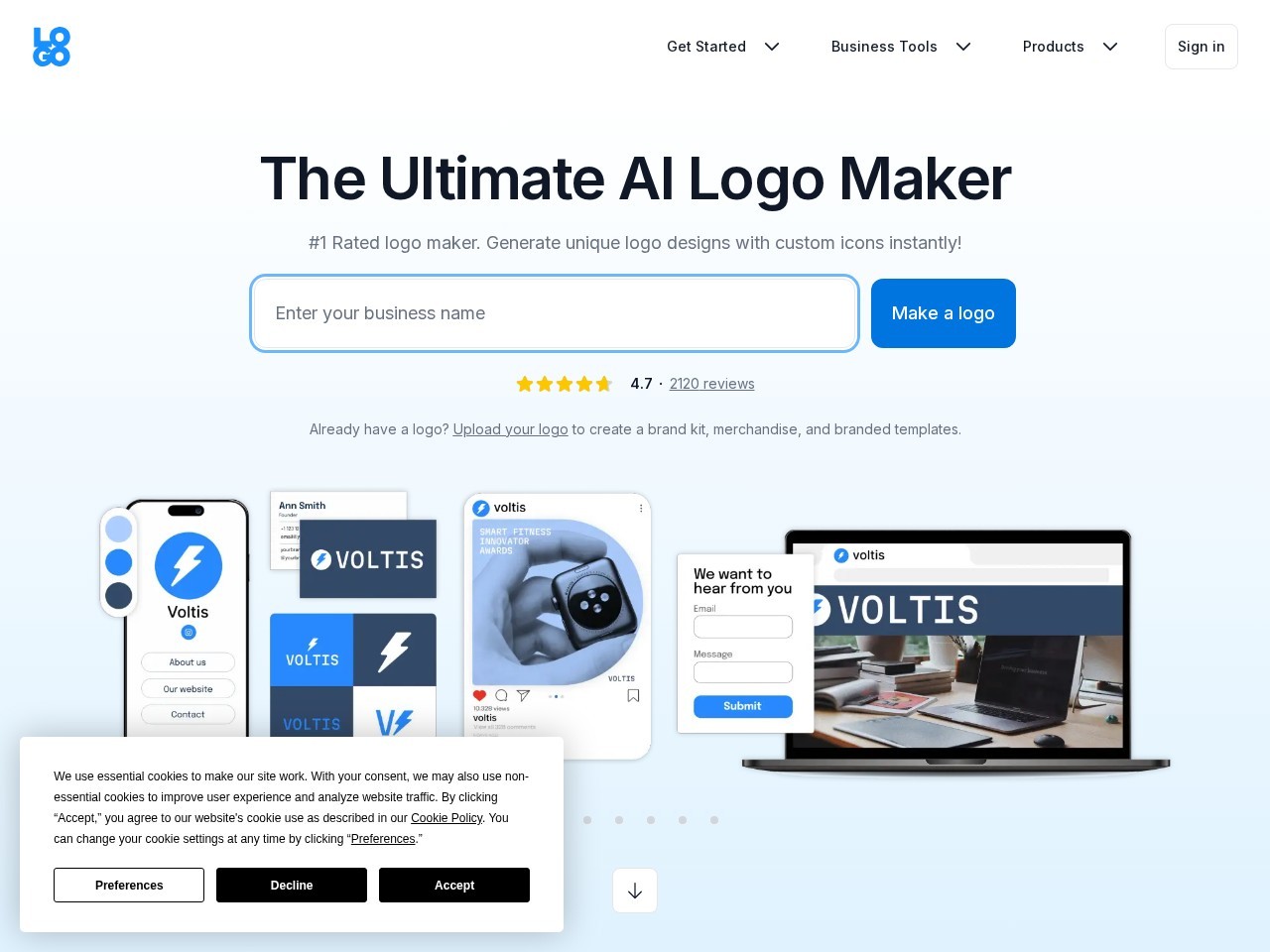 LOGO.COM – 设计和下载高质量的免费标志