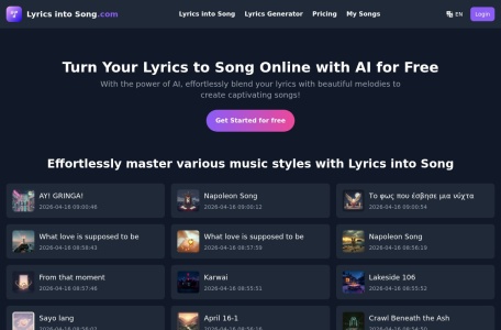 Lyrics Into Song AI