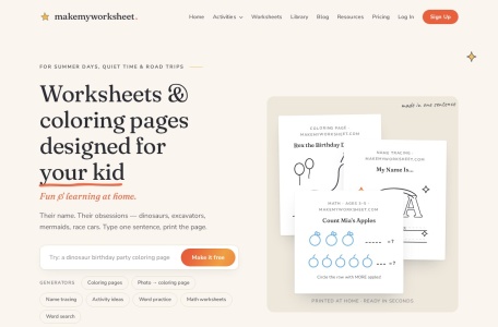 MakeMyWorksheet