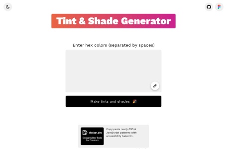 Tints and shades