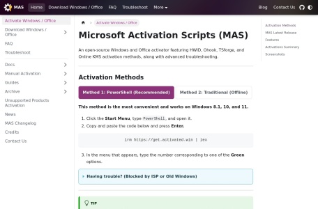Microsoft Activation Scripts (MAS)