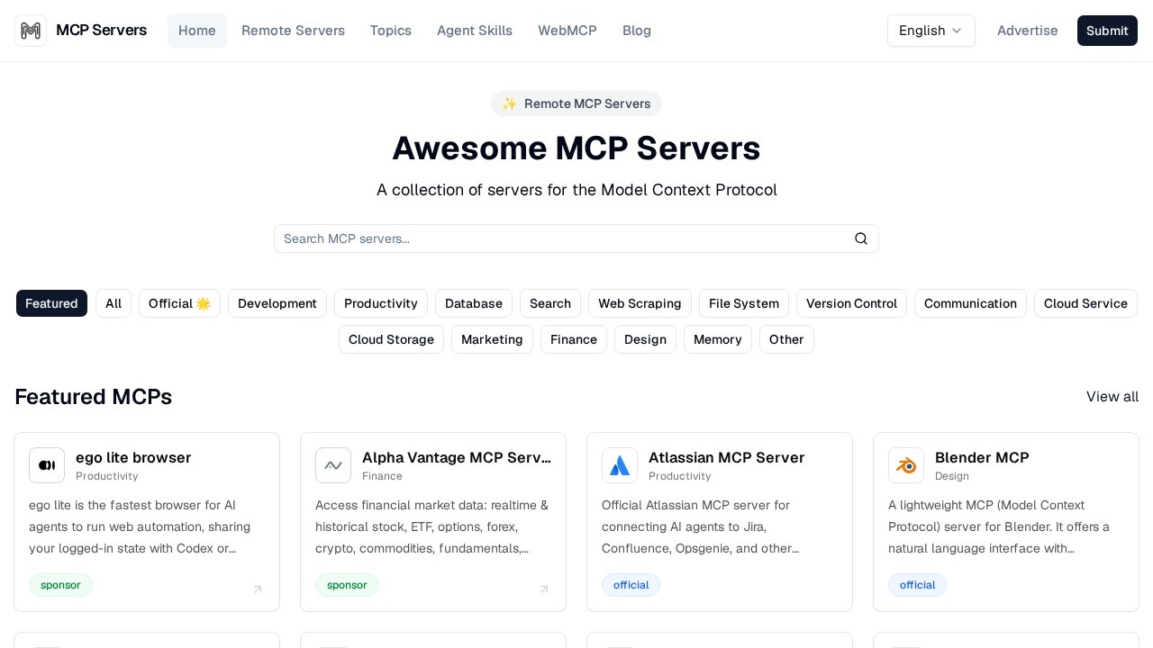 Awesome MCP Servers