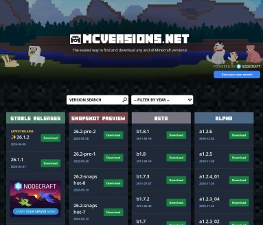 MCVersions