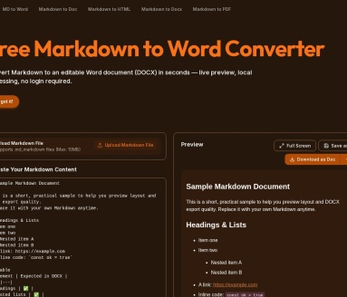 Free Markdown to Word Converter