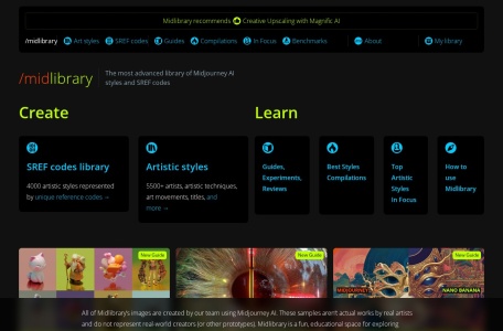 Midjourney提示词资源库 Midlibrary