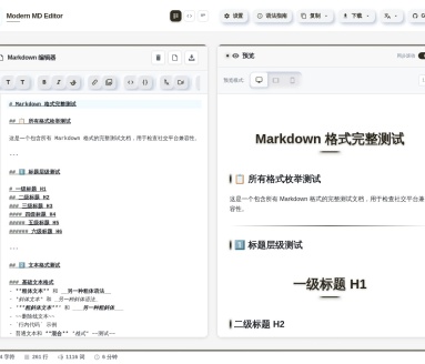 Modern MD Editor