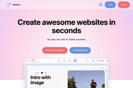 Mobirise AI Website Generator翻译站点