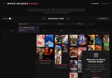 Movie Release Radar