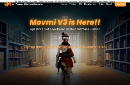 Movmi – 人工智能驱动的人体动作捕捉翻译站点