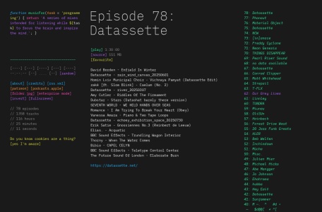 MusicForProgramming-编程听的音乐