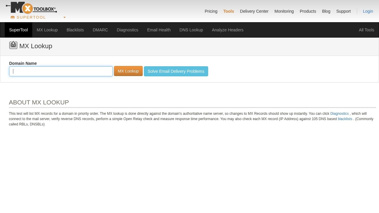 MX Lookup Tool