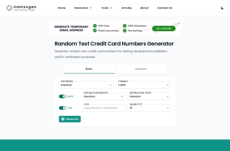 信用卡号码生成