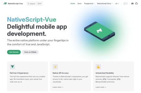 NativeScript-Vue-我爱网址导航