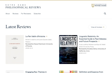 Notre Dame Philosophical Reviews