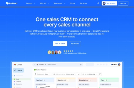 NetHunt_面向GoogleWorkspace用户的销售CRM，可免费试用