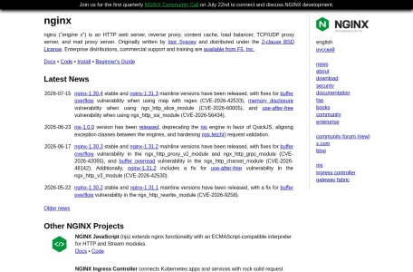 nginx官方网址